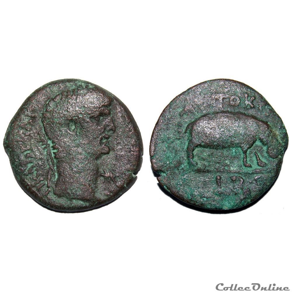monnaies antiques romaines provinciales claude alexandrie egypte hippopotame