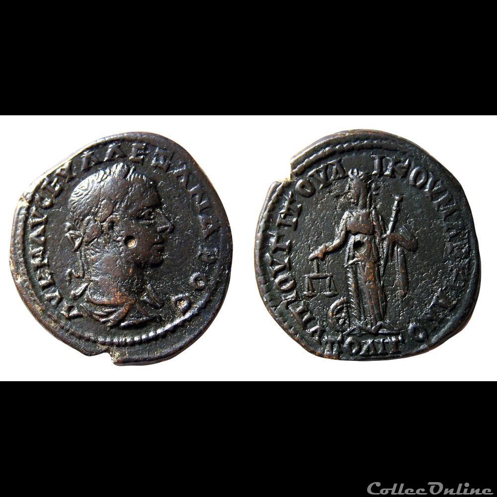Alexandre Sévère / Marcianopolis, Mésie Inférieure / Némésis monnaies antiques romaines provinciales alexandre severe marcianopolis mesie inferieure nemesis