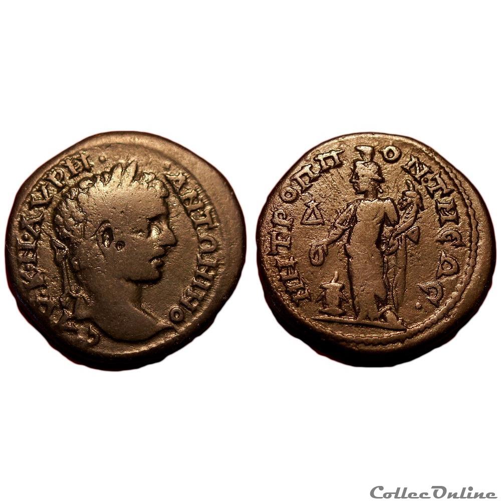Caracalla / Tomis, Mésie inférieure / Concordia monnaie antique romaine provinciale caracalla tomis mesie inferieure concordia