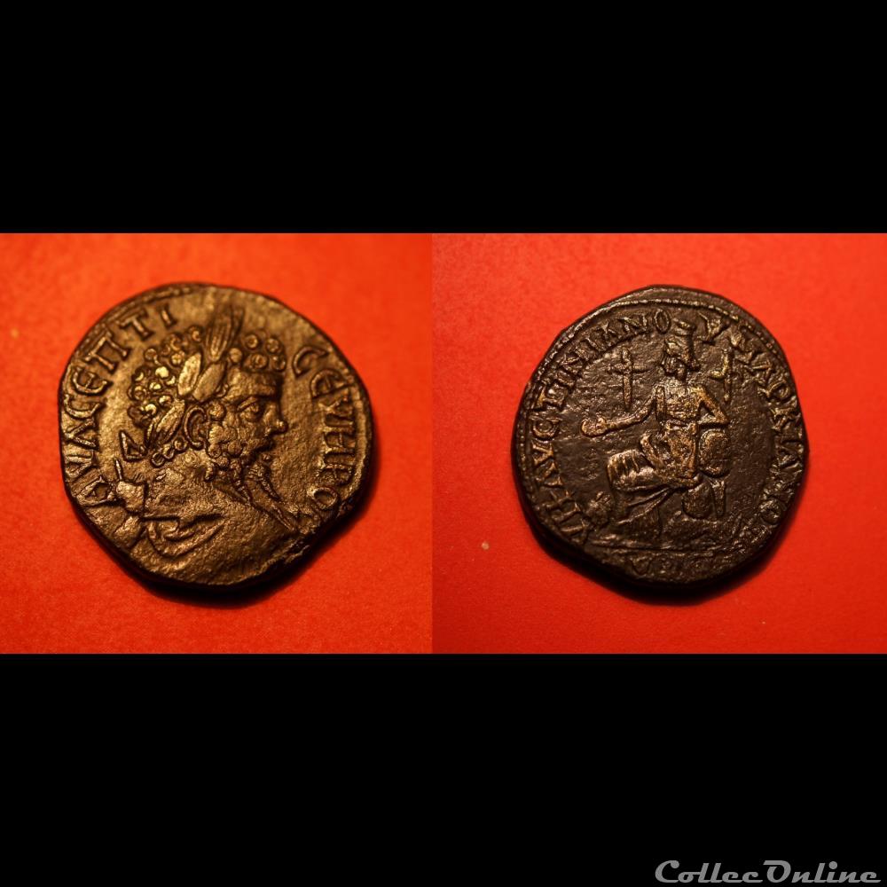 Septime Sévère / Marcianopolis, Mésie Inférieure / Cybèle 2 monnaie antique av jc ap romaine provinciale septime severe marcianopolis mesie inferieure cybele