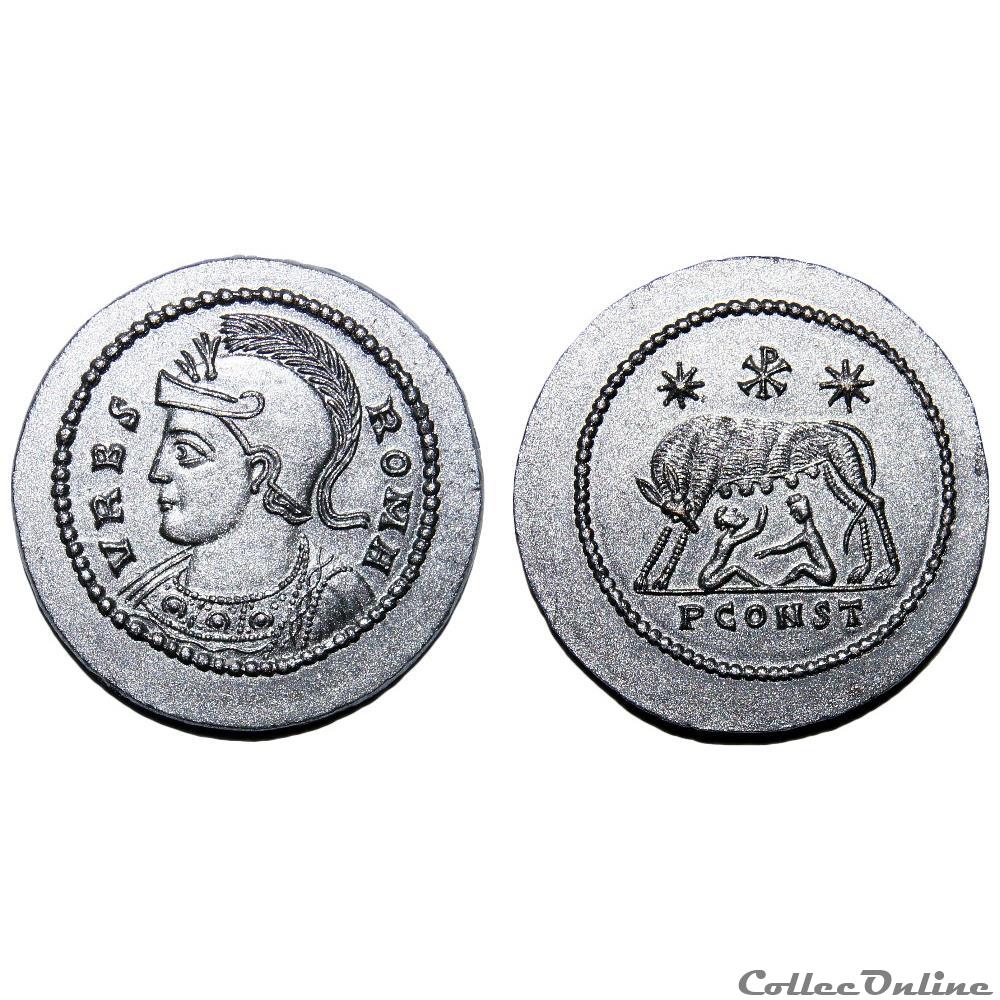 Reproduction Nummus à la Louve / Arles monnaie antique romaine provinciale reproduction nummus a la louve arles