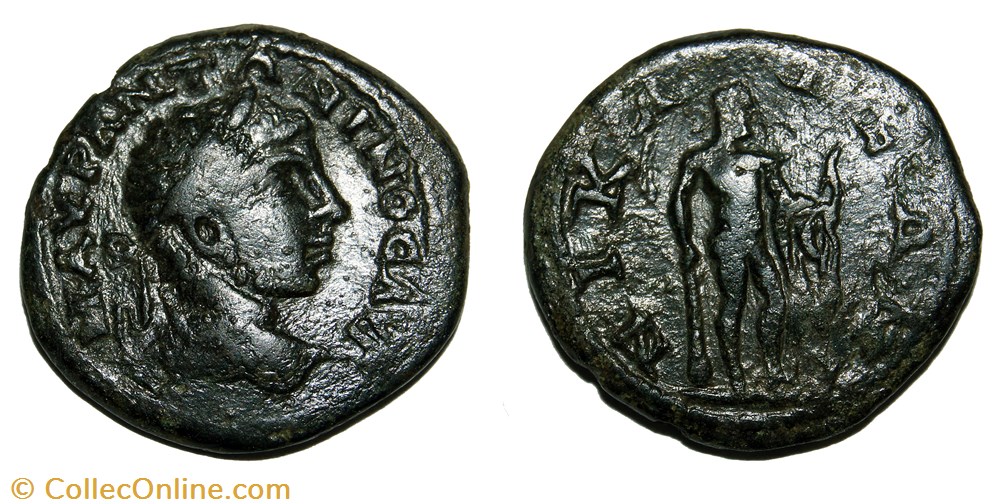 Elagabal / Nicée, Bithynie / Héraklès / Très rare monnaies antiques romaines provinciales elagabal nicee bithynie herakles tres rare