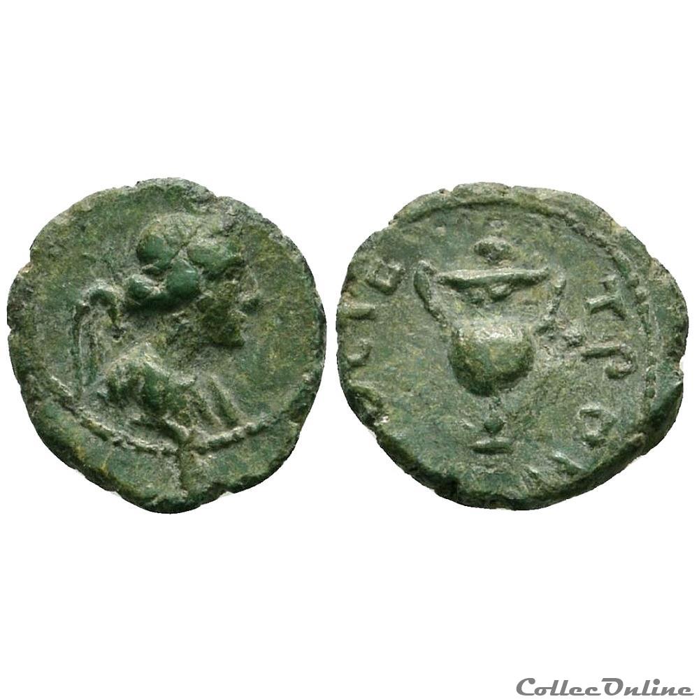 Pseudo-autonome / Nicopolis, Mésie Inférieure / Cratère / Rare monnaie antique av jc ap romaine provinciale pseudo autonome nicopolis mesie inferieure cratere rare