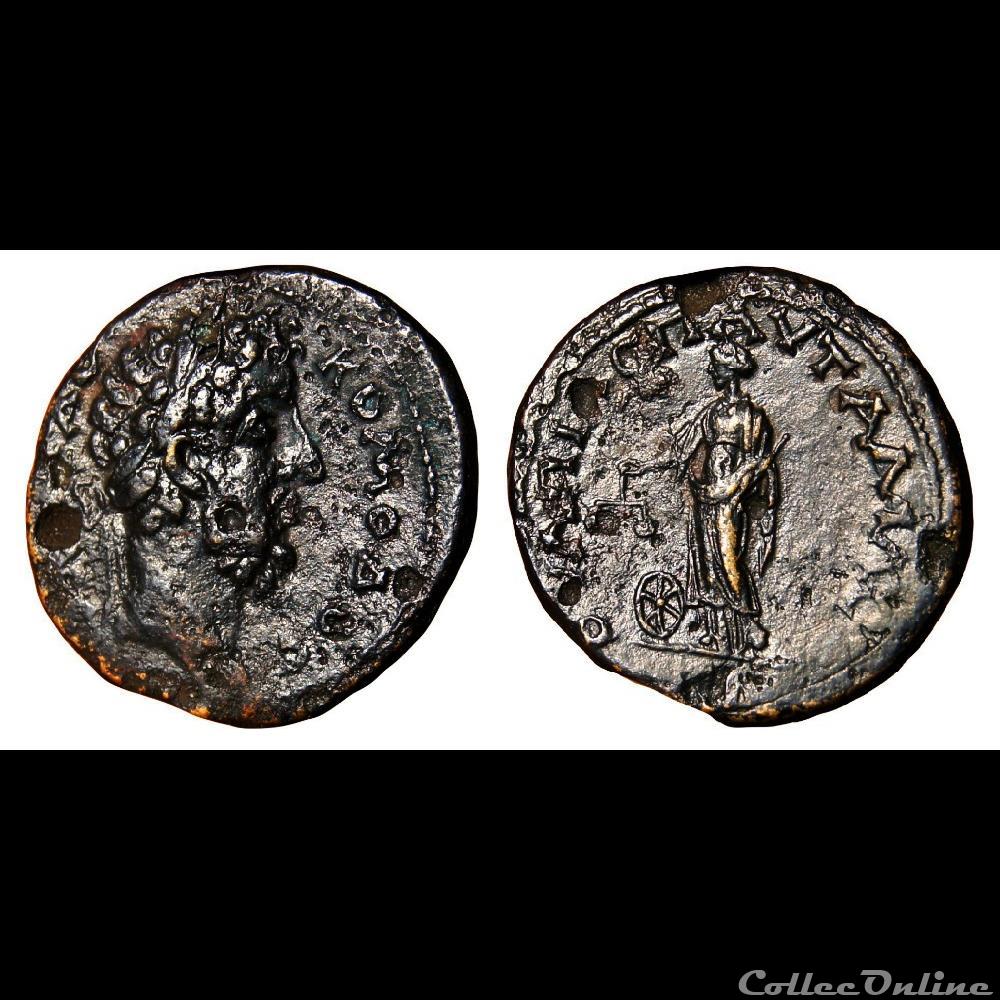 Commode / Pautalia, Thrace / Némésis / Rare monnaies antiques romaines provinciales commode pautalia thrace nemesis rare