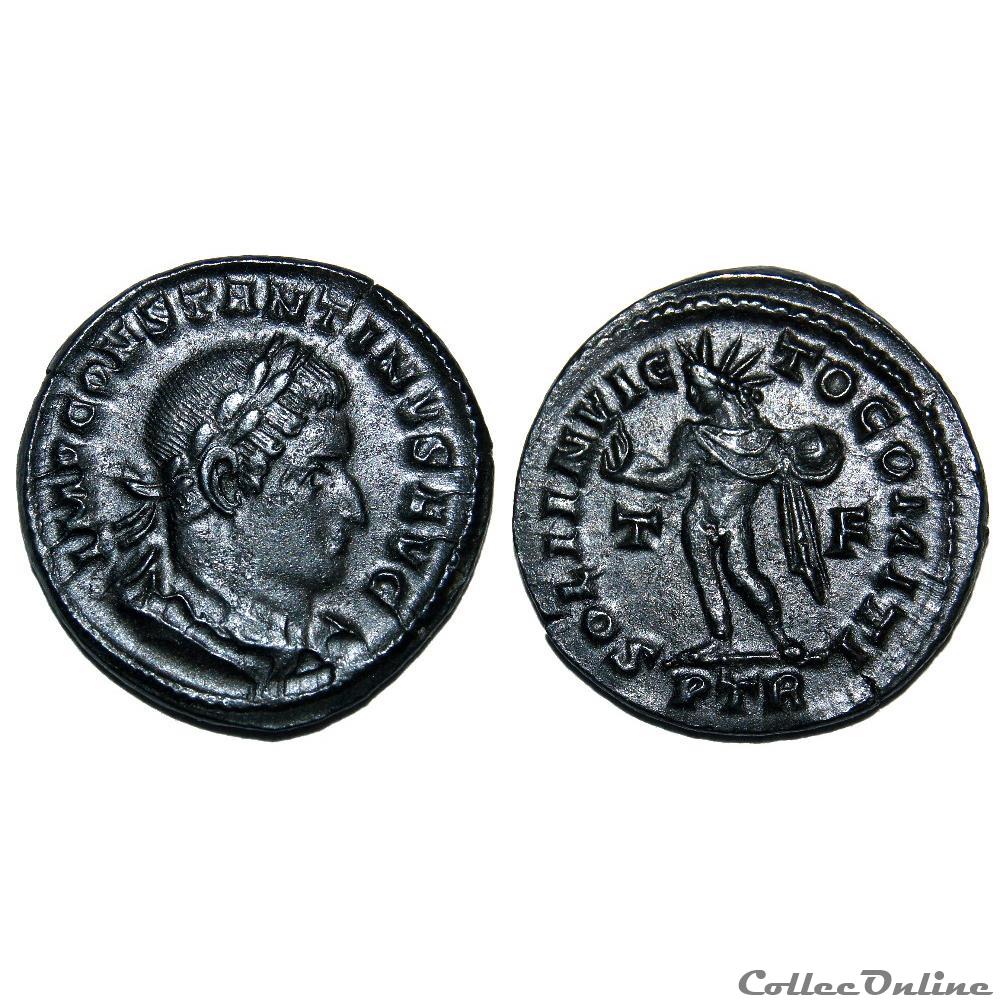 Constantin Ier / Trèves / Buste non répertorié dans le RIC monnaie antique av jc ap romaine imperiale constantin ier treves buste non repertorie dans le ric