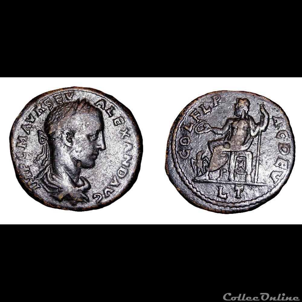 Alexandre Sévère / Deultum, Thrace / Zeus monnaies antiques romaines provinciales alexandre severe deultum thrace zeus