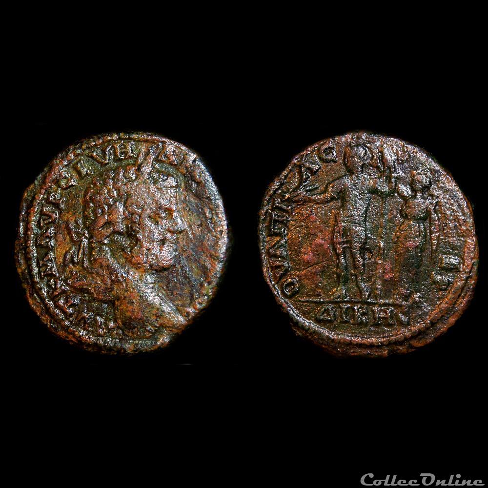 Caracalla / Serdica, Thrace / Empereur couronné / Rare Variante 2 monnaie antique av jc ap romaine provinciale caracalla serdica thrace empereur couronne rare variante
