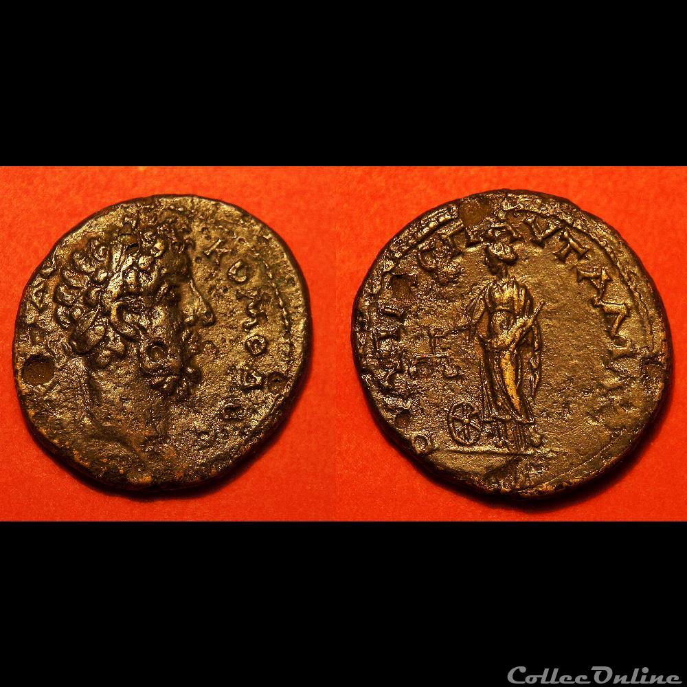 Commode / Pautalia, Thrace / Némésis / Rare monnaies antiques romaines provinciales commode pautalia thrace nemesis rare