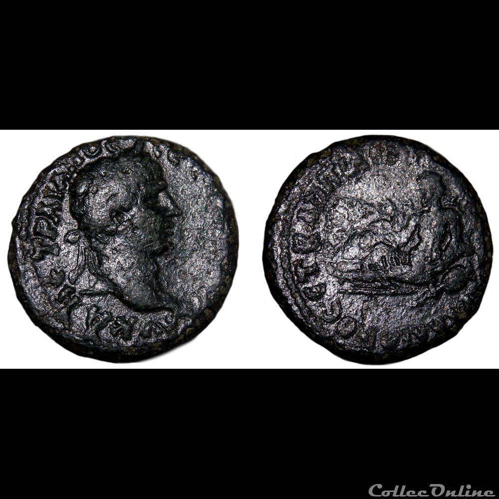 Trajan / Appia, Phrygie / Fleuve Tembris monnaie antique av jc romaine provinciale trajan appia phrygie fleuve tembris