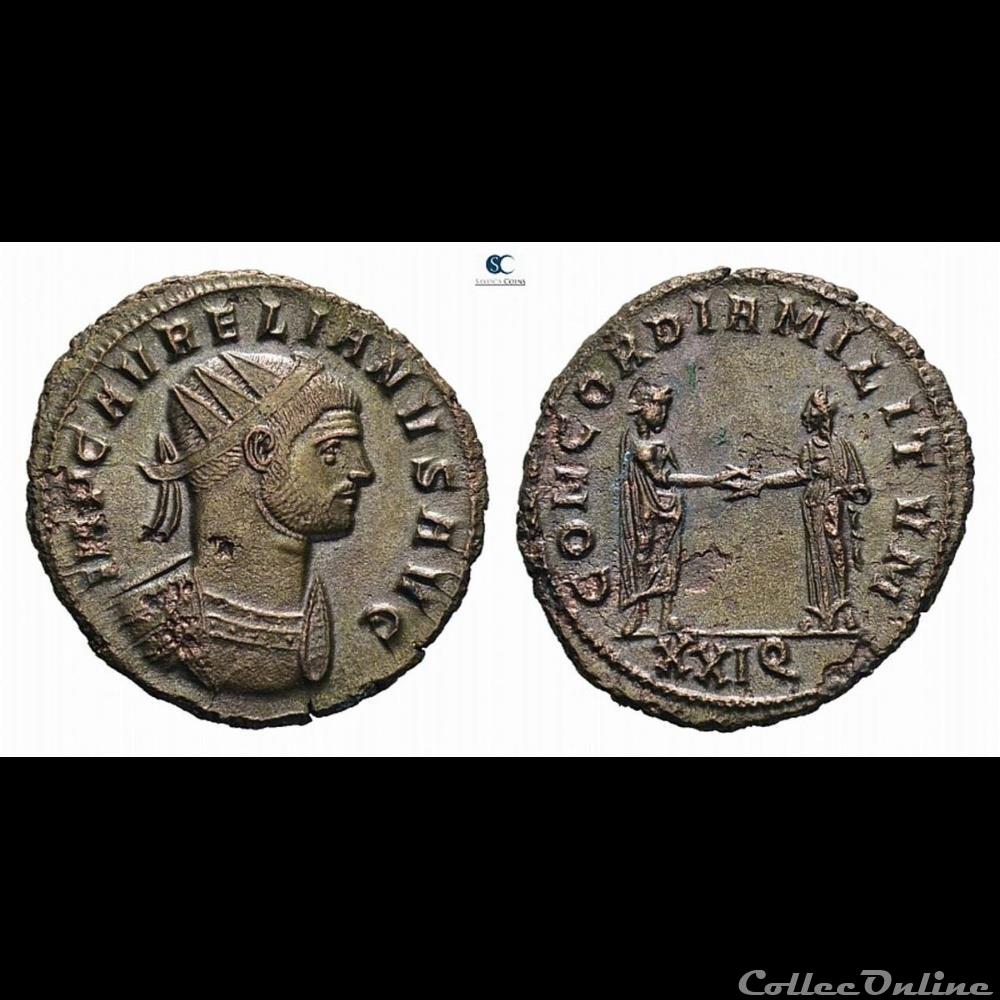 Aurelianus d'Aurélien / Siscia / Concordia monnaie antique av jc ap romaine imperiale aurelianus aurelien siscia concordia