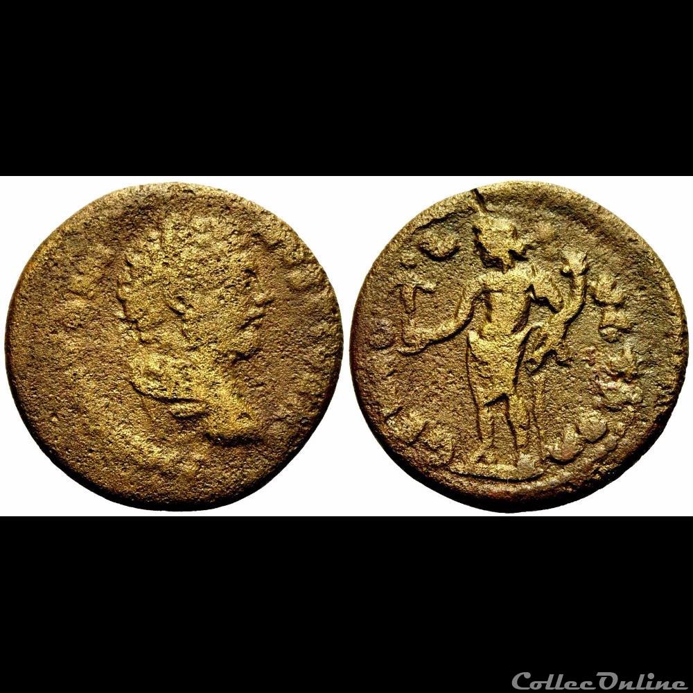 monnaie antique av jc ap romaine provinciale caracalla alexandrie de troade genie tres rare