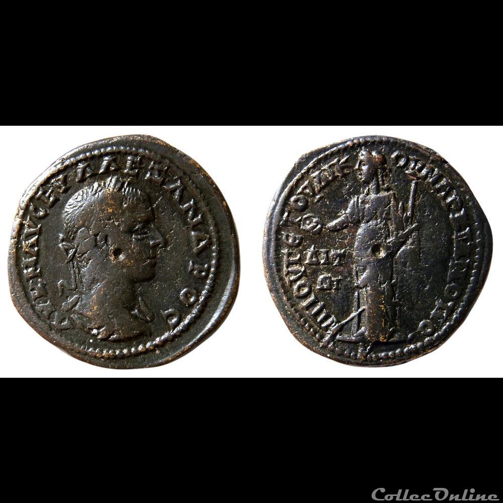 Alexandre Sévère / Marcianopolis, Mésie Inférieure / Héra monnaies antiques romaines provinciales alexandre severe marcianopolis mesie inferieure hera