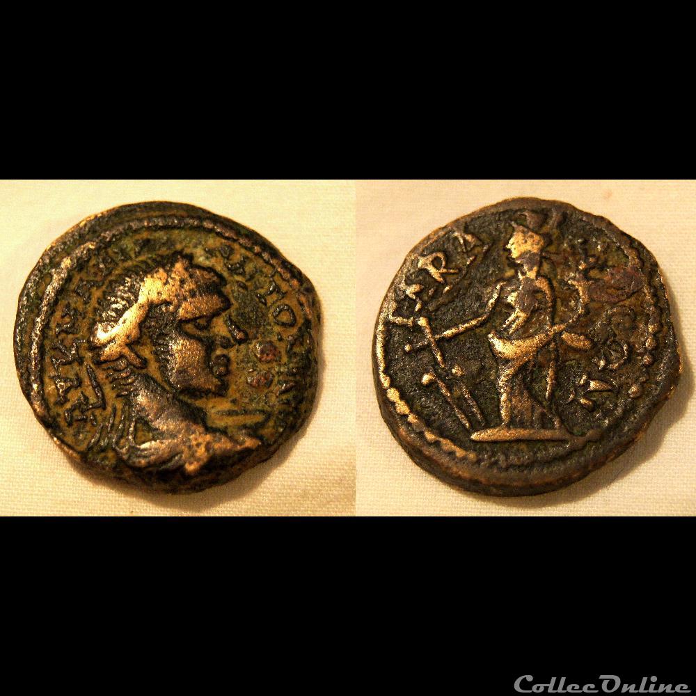 Elagabal / Gabala, Séleucie de Piérie, Syrie / Tyché monnaie antique av jc ap romaine provinciale elagabal gabala seleucie de pierie syrie tyche