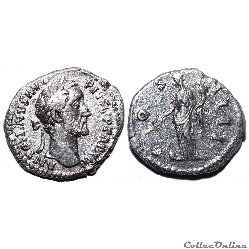 Antonin le Pieux / Denier au revers la Fortune (RIC 179) monnaie antique av jc ap romaine antonin le pieux denier au revers la fortune ric 179