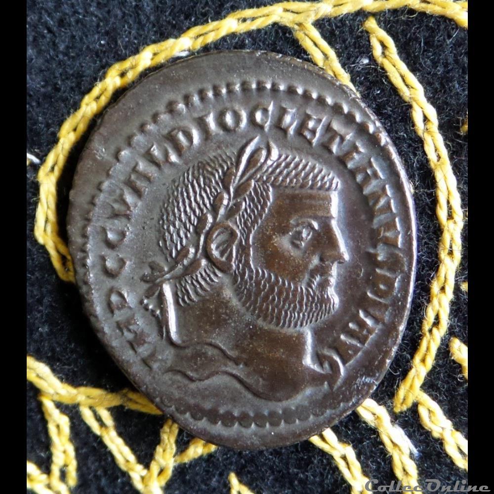 monnaie antique romaine diocletien follis de 7 91g et 26 29mm de diametre