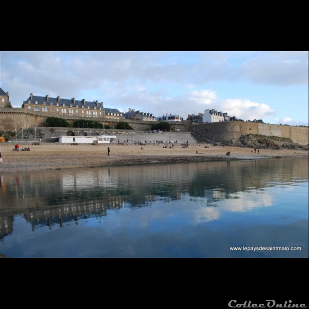 carte postale france bretagne saint malo plage bon secours