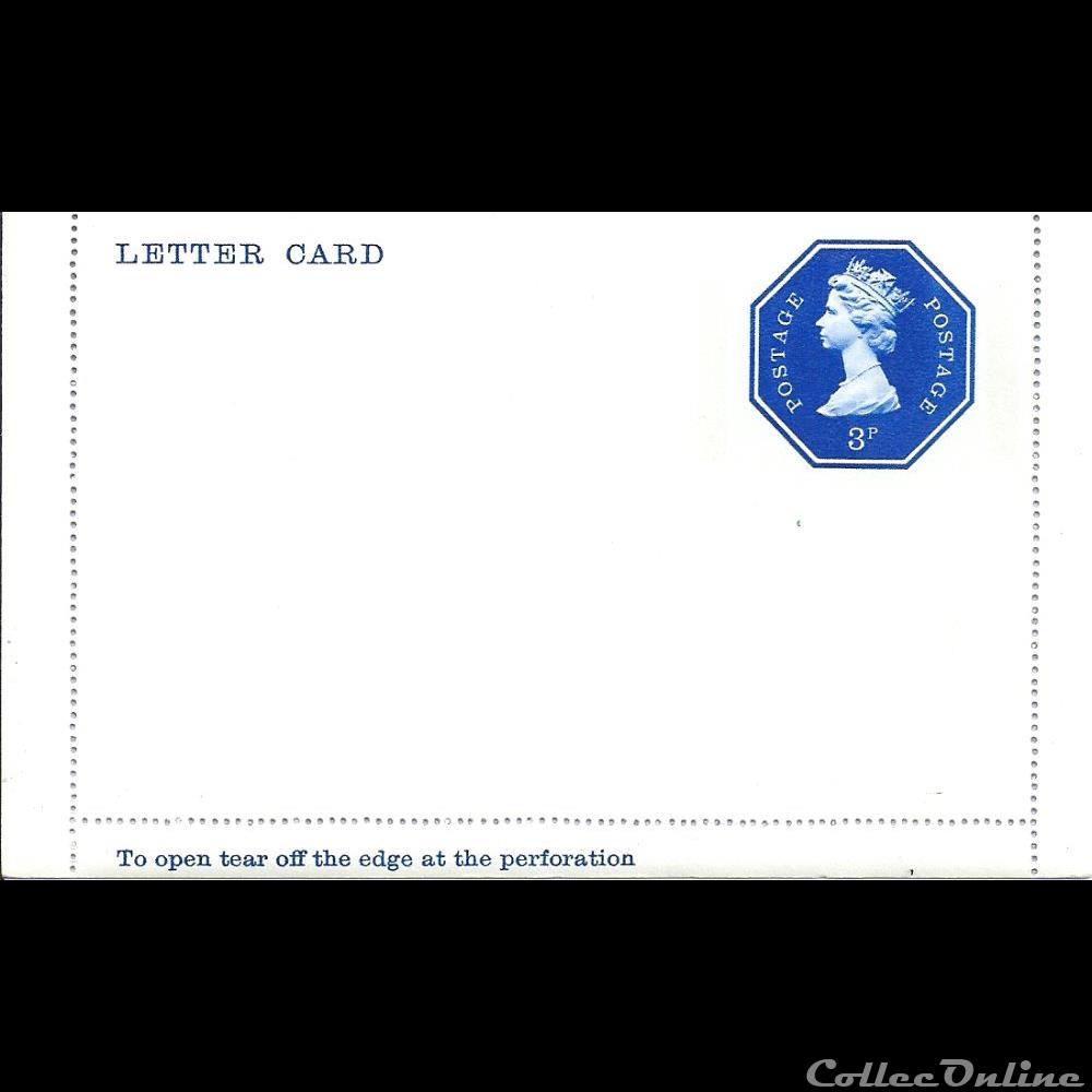 ENTIERS POSTAUX Britannique. 3 timbre pret poster diver entiers postaux britannique