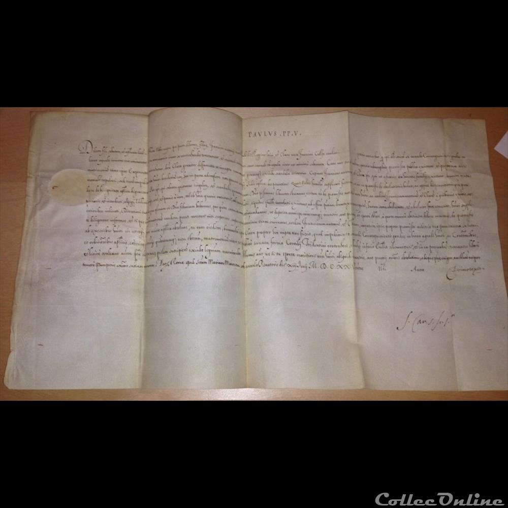 Bulle PAPALE 3 vieux papier document historique diver bulle papale