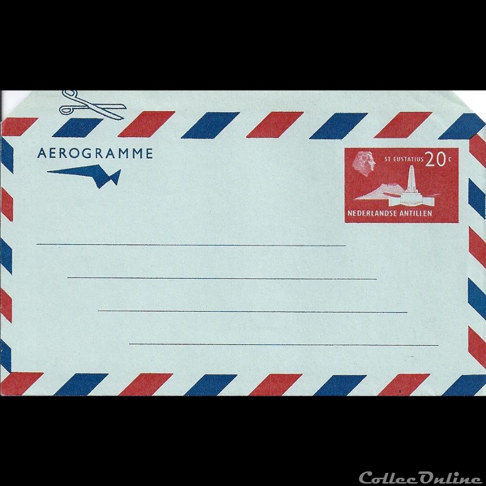 Les Antilles NEERLANDAISES - Aérogramme timbre pret poster diver les antilles neerlandaises aerogramme