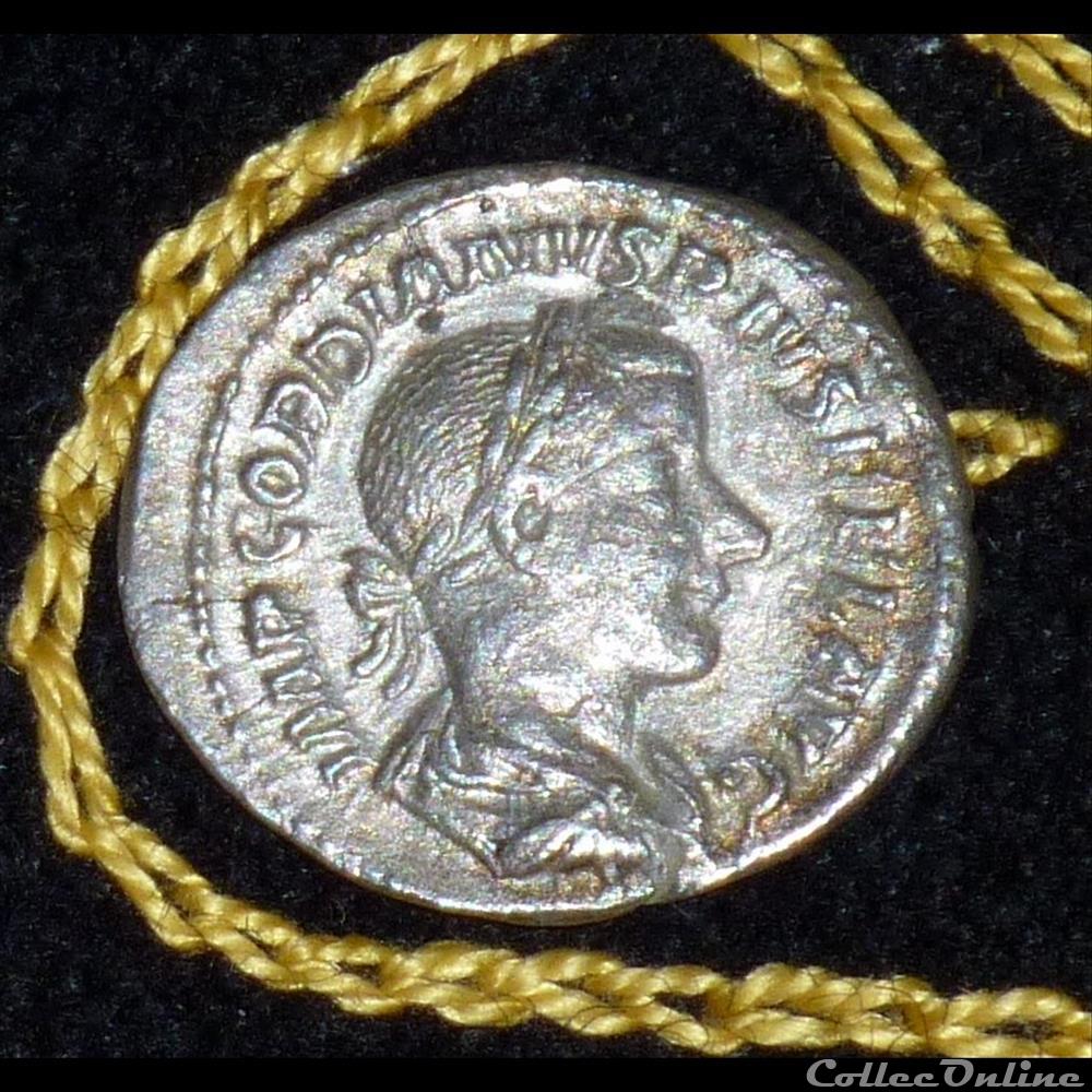 GORDIEN III - Denier de 2,25g et 19/21 de diamètre monnaie antique romaine gordien iii denier de 2 25g et 19 21 de diametre