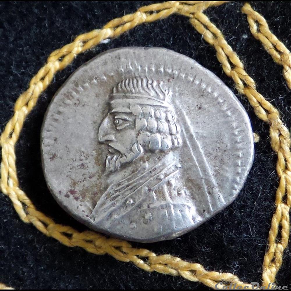 ARSACES XVI - AR Drachm de 4,14g et 20,9mm de diamètre. monnaie antique elymaide parthe sassanide arsaces xvi ar drachm de 4 14g et 20 9mm de diametre