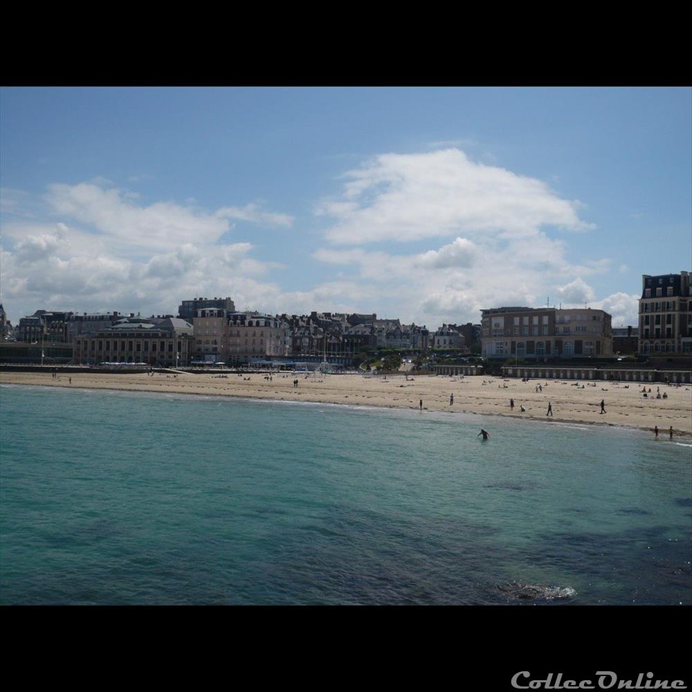 carte postale france bretagne dinard la plage et le casino
