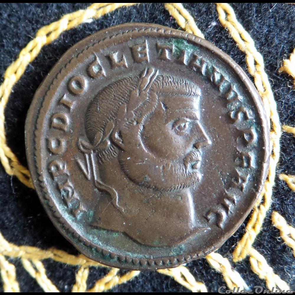 monnaie antique romaine diocletien follis de 10 14g et 26mm de diametre