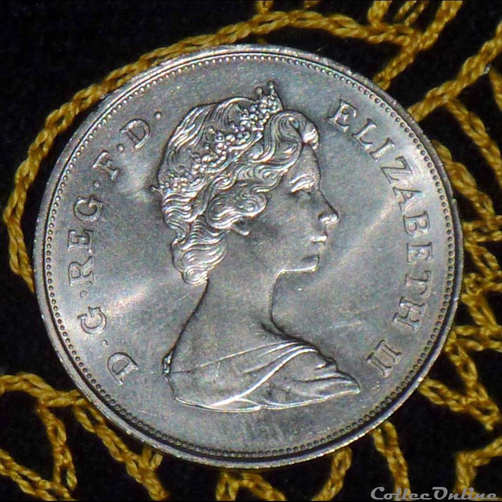 ÉLISABETH II - Mariage entre le Prince Charles et Diana Spencer. monnaie monde royaume uni elisabeth ii mariage entre le prince charles et diana spencer