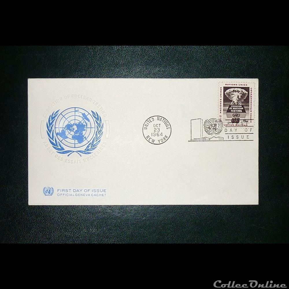 PREMIER JOUR des Nations Unis. timbre europe diver premier jour des nations unis