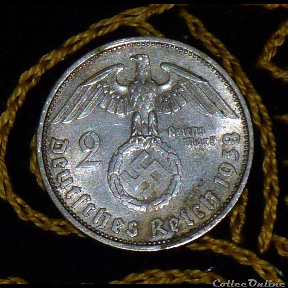 2 ReichsMark Paul Von Hindenburg 2 monnaie monde romaine 2 reichsmark paul von hindenburg