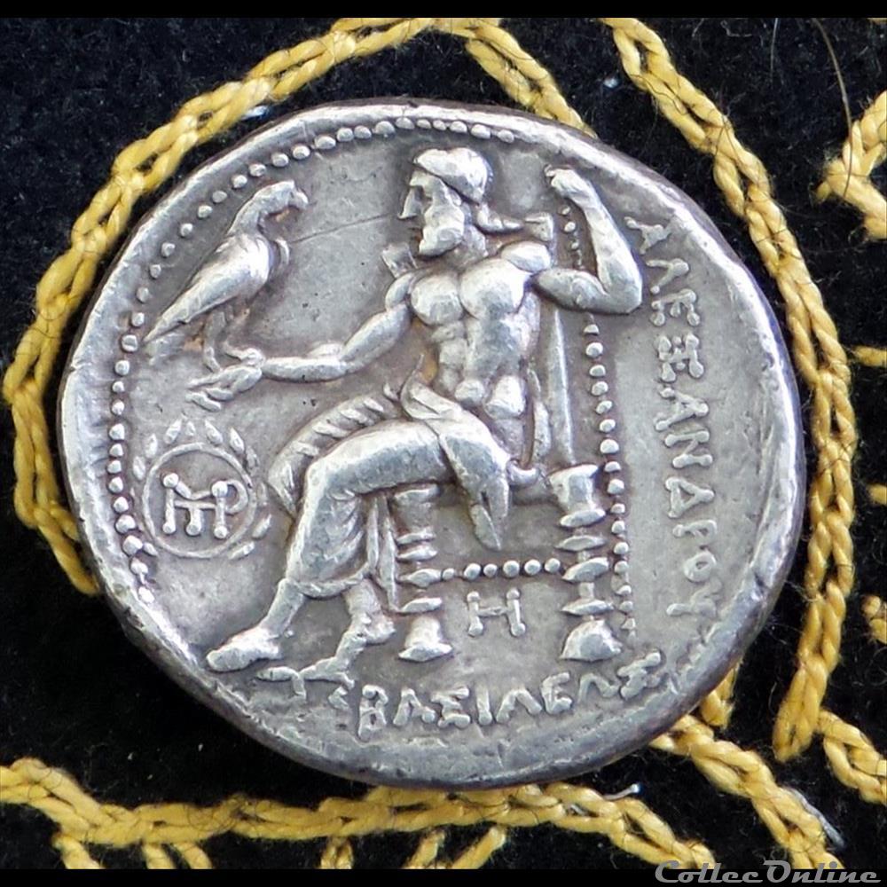 Alexandre le Grand - Tétradrachme de 17,06g et 26mm de diamètre. 2 monnaie antique grecque alexandre le grand tetradrachme de 17 06g et 26mm de diametre