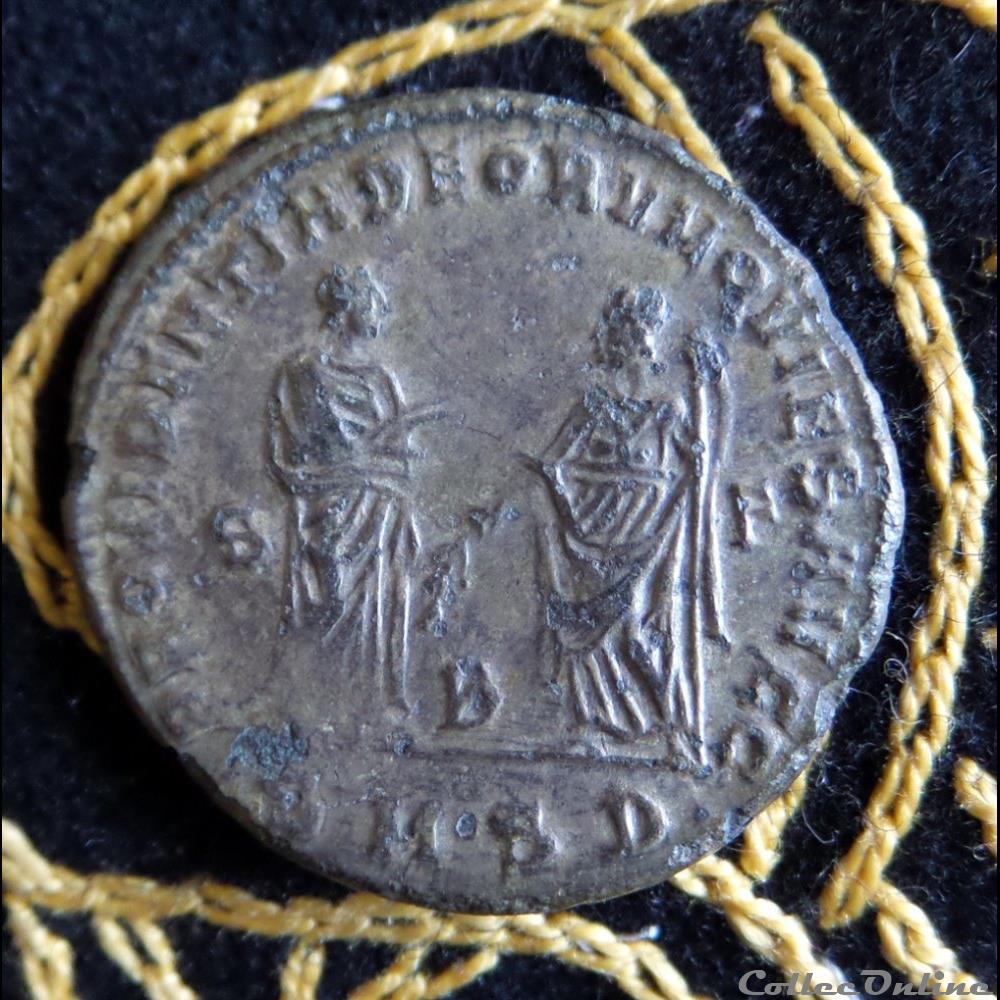 monnaie antique romaine diocletien follis de 7 51g et 27mm de diametre