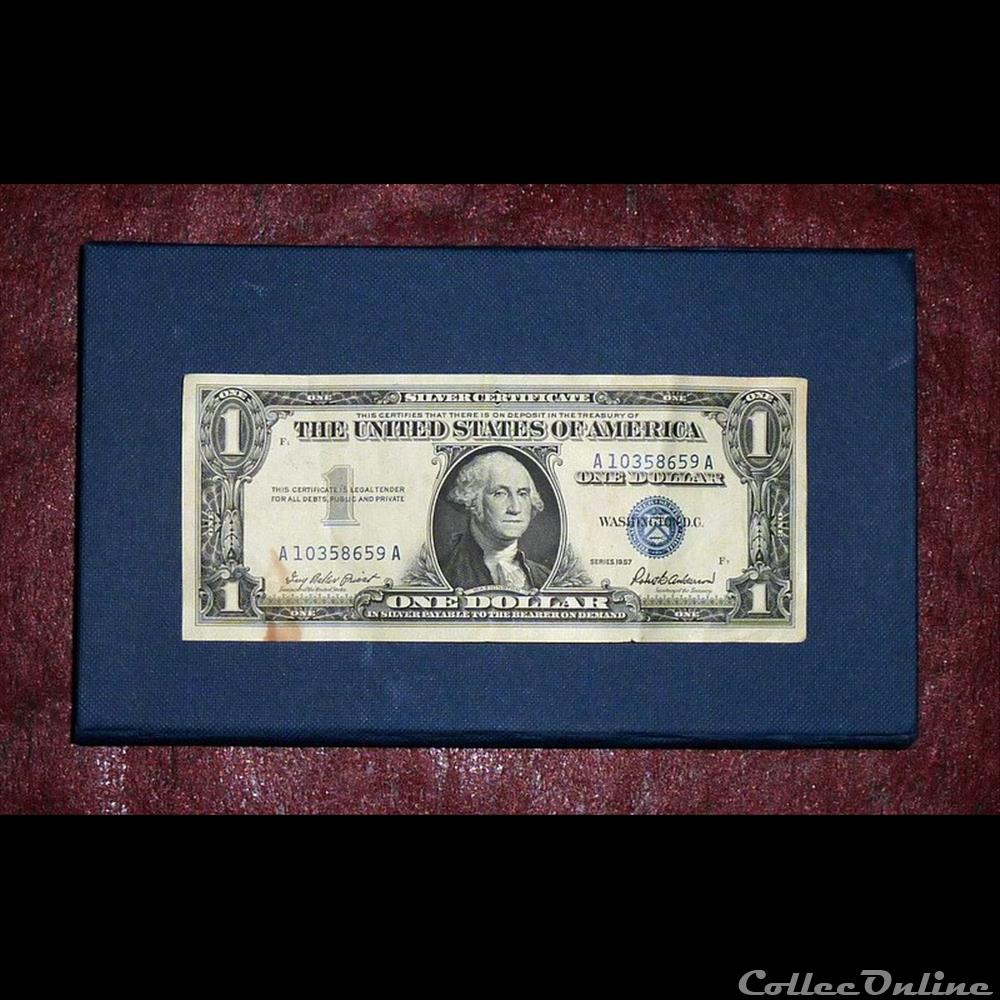 billet amerique du nord banque de france xxe dollar certificat argent