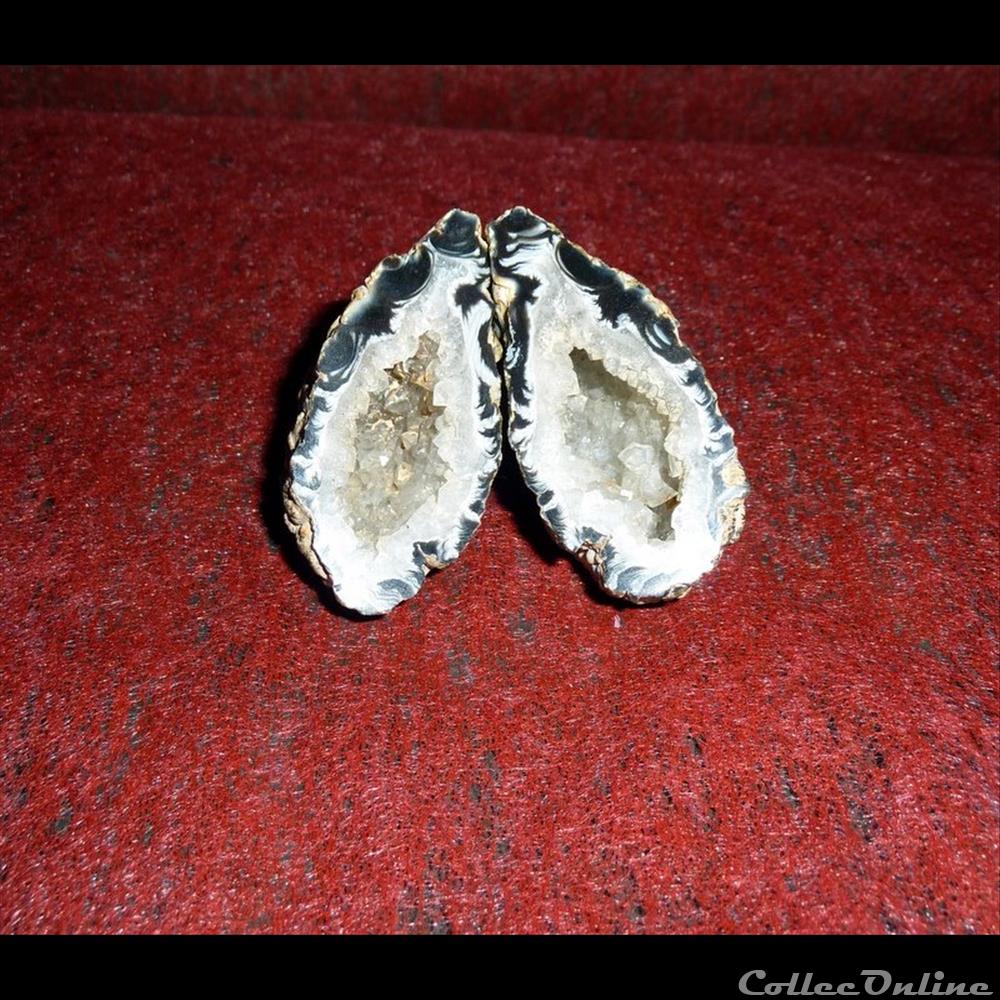GEODE - Cristalisation de Quartz du Brésil. 3 mineraux amerique nord diver geode cristalisation de quartz du bresil