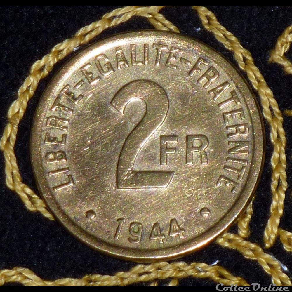2 FRANCS Philadelphie monnaie france necessite 2 francs philadelphie