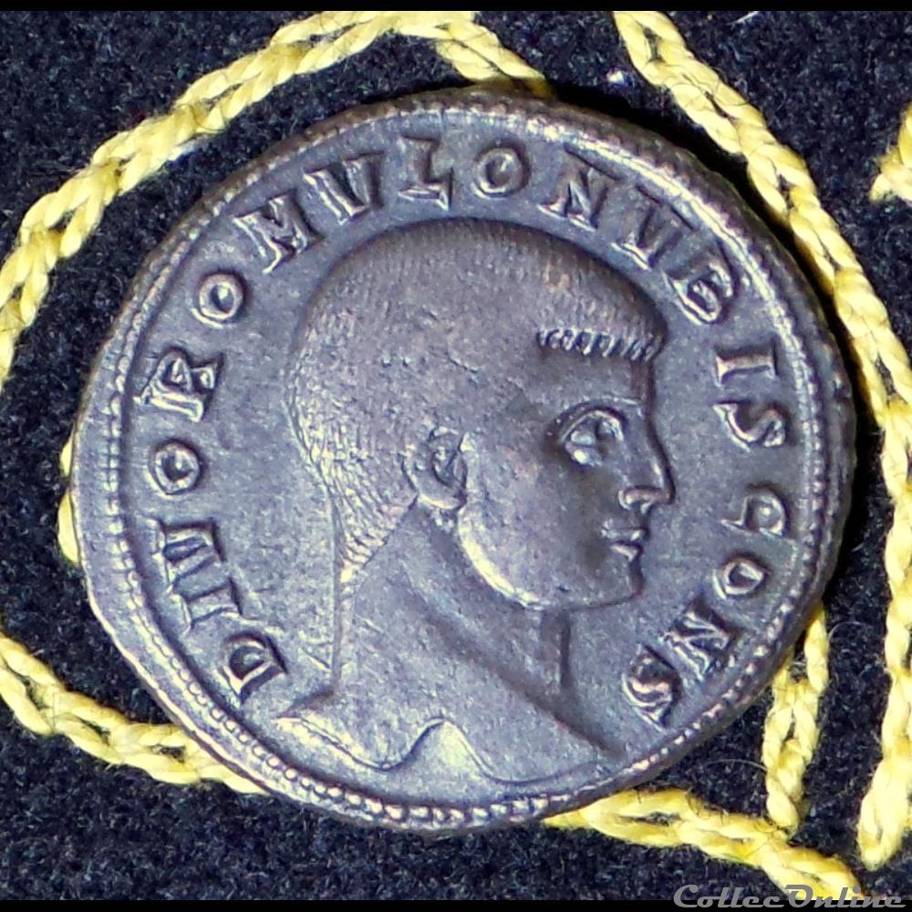ROMULUS fils de Maxence - Follis de 6,54g et 23/25mm de diamètre. monnaie antique romaine romulus fils de maxence follis de 6 54g et 23 25mm de diametre