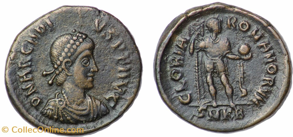 Arcadius monnaies antiques romaines republicaines imperiales arcadius
