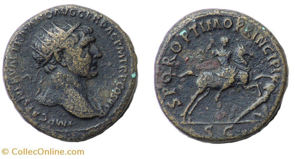 Trajan monnaies antiques romaines imperiales et republicaines trajan