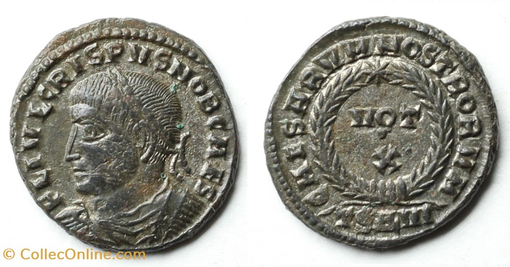 Crispus monnaies antiquite av jc a ap romaines republicaines imperiales crispus