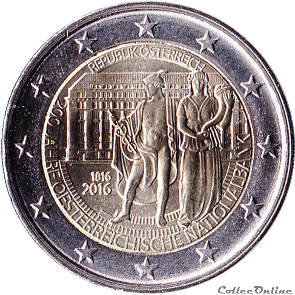 Autriche - 2016 : 200e anniversaire de la Oesterreichische Nationalbank monnaie euro france autriche 2016 200e anniversaire de la oesterreichische nationalbank