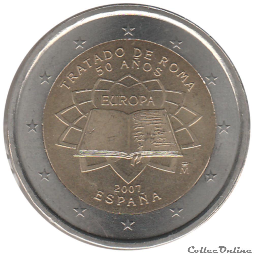 Espagne - 2007 : 50e anniversaire du Traité de Rome monnaie euro espagne 2007 50e anniversaire du traite de rome