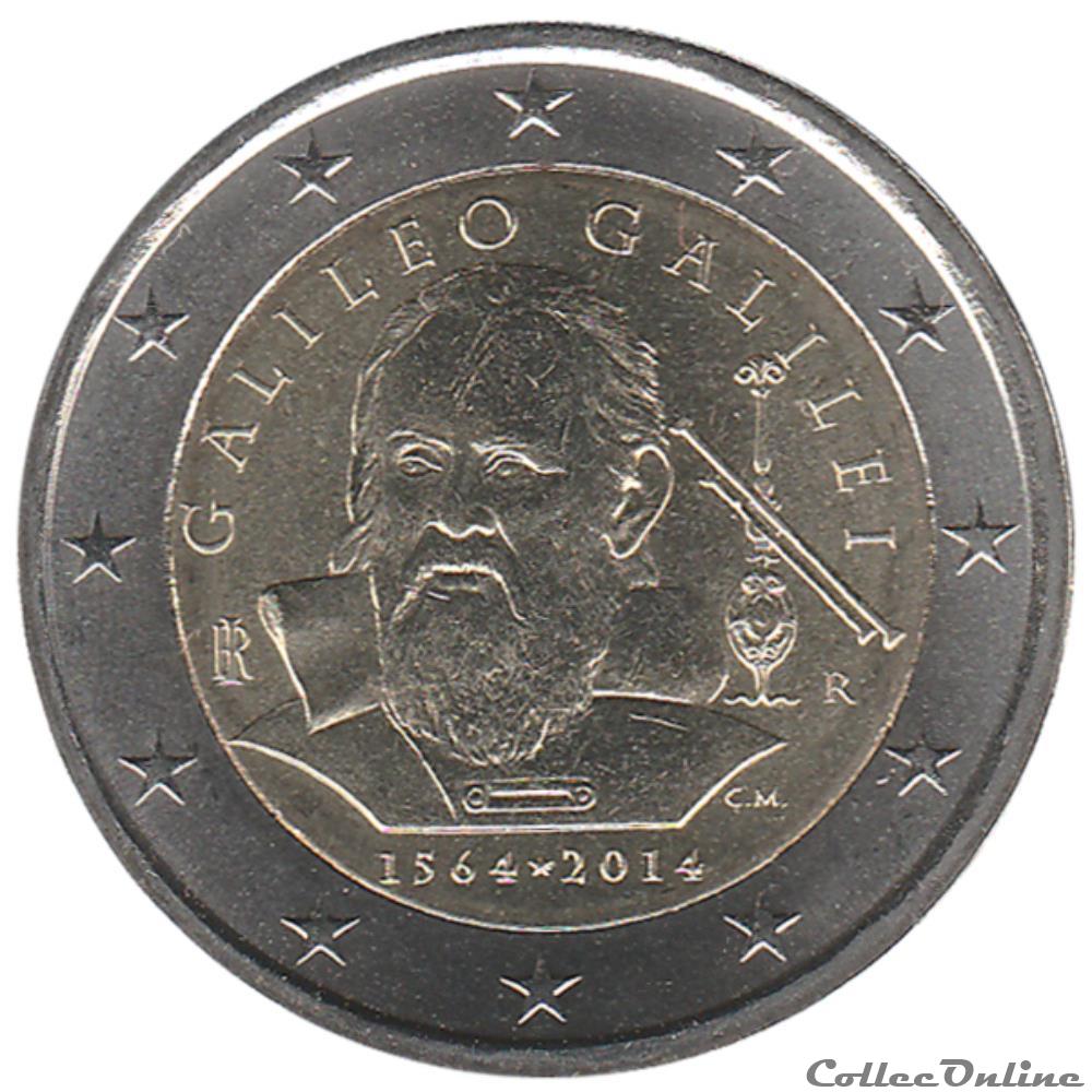 monnaie euro italie 2014 450e anniversaire de la naissance du savant italien galilee