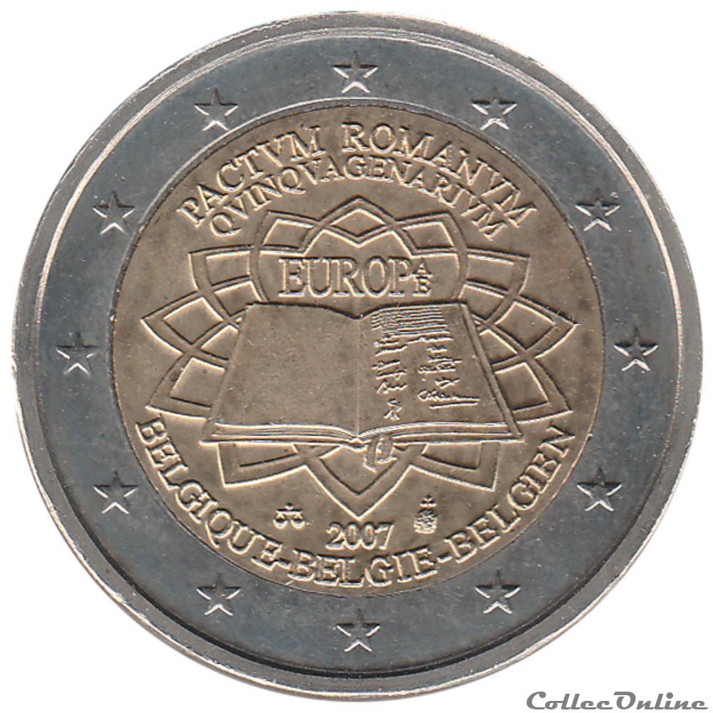 monnaie euro italie belgique 2007 50e anniversaire du traite de rome