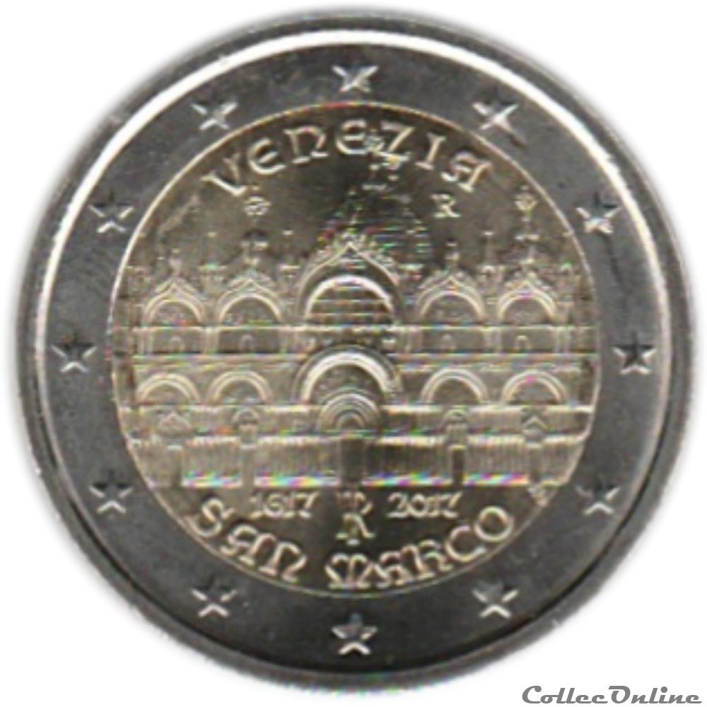 Italie - 2017 : 400e anniversaire de la fin de la construction de la Basilique Saint-Marc à Venise monnaie euro italie 2017 400e anniversaire de la fin de la construction de la basilique saint marc a venise