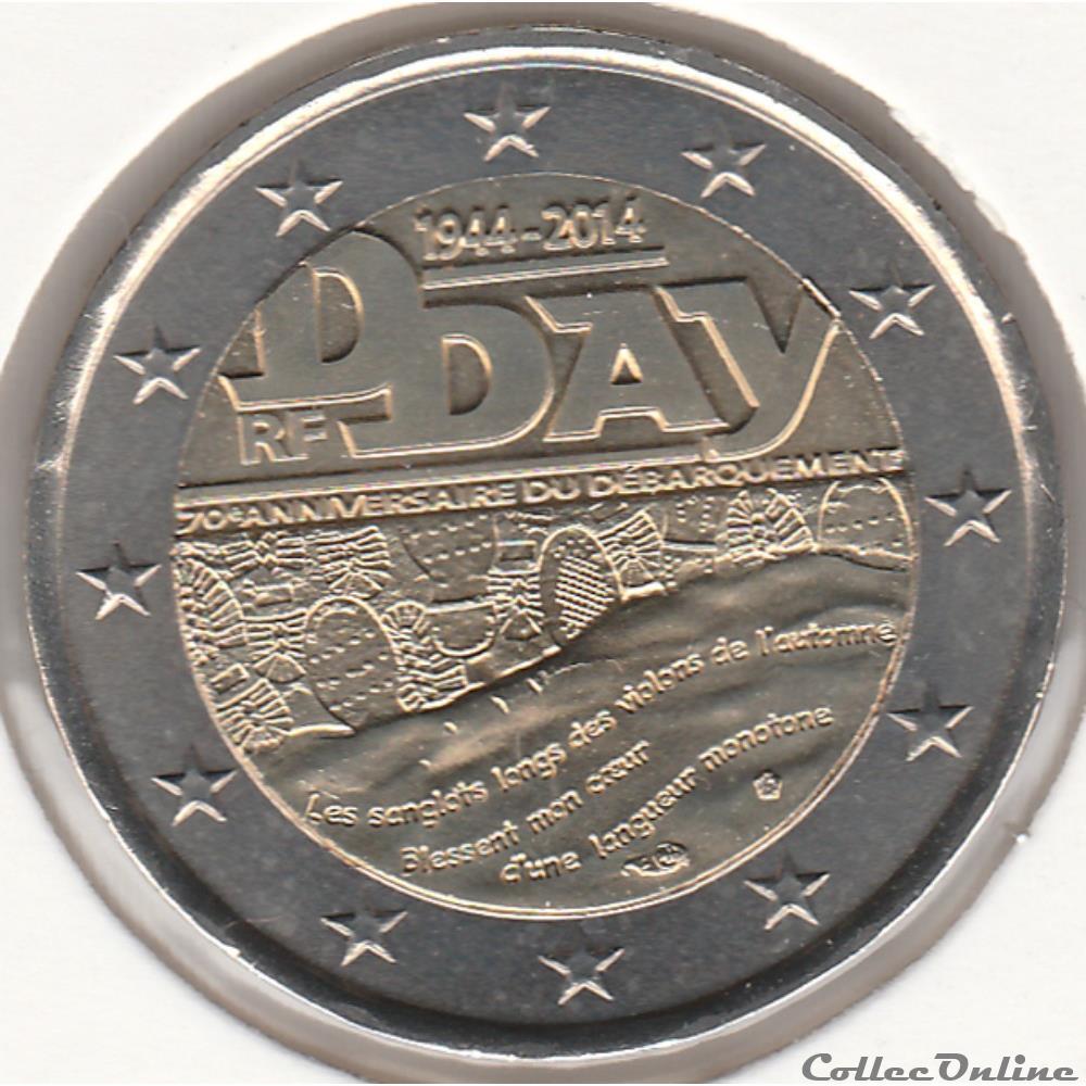 monnaie euro france 2014 70e anniversaire du debarquement de normandie