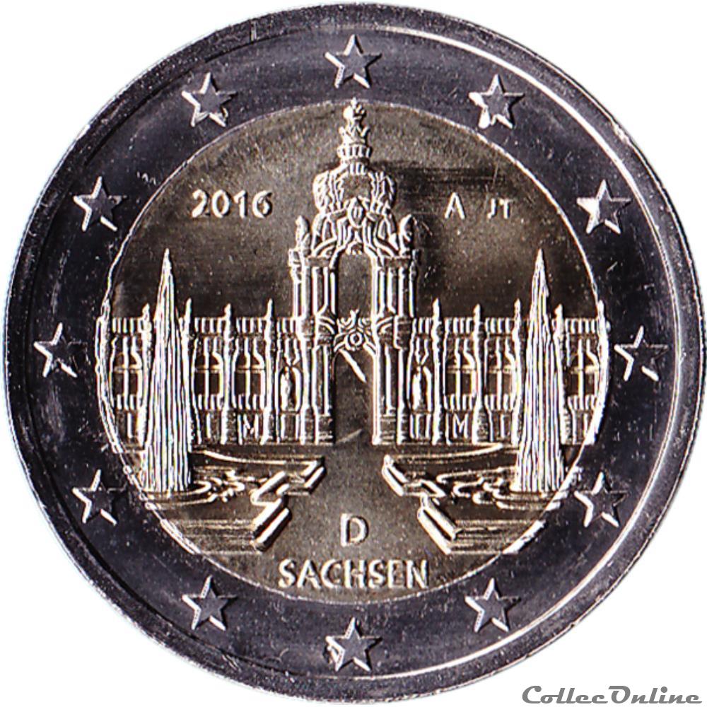 Allemagne - 2016 : Présidence de la Saxe au Bundesrat monnaie euro allemagne 2016 presidence de la saxe au bundesrat