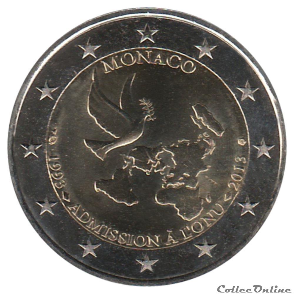 Monaco - 2013 : 20e anniversaire de l'adhésion de la Principauté à l'ONU monnaie euro monaco 2013 20e anniversaire de adhesion de la principaute a onu