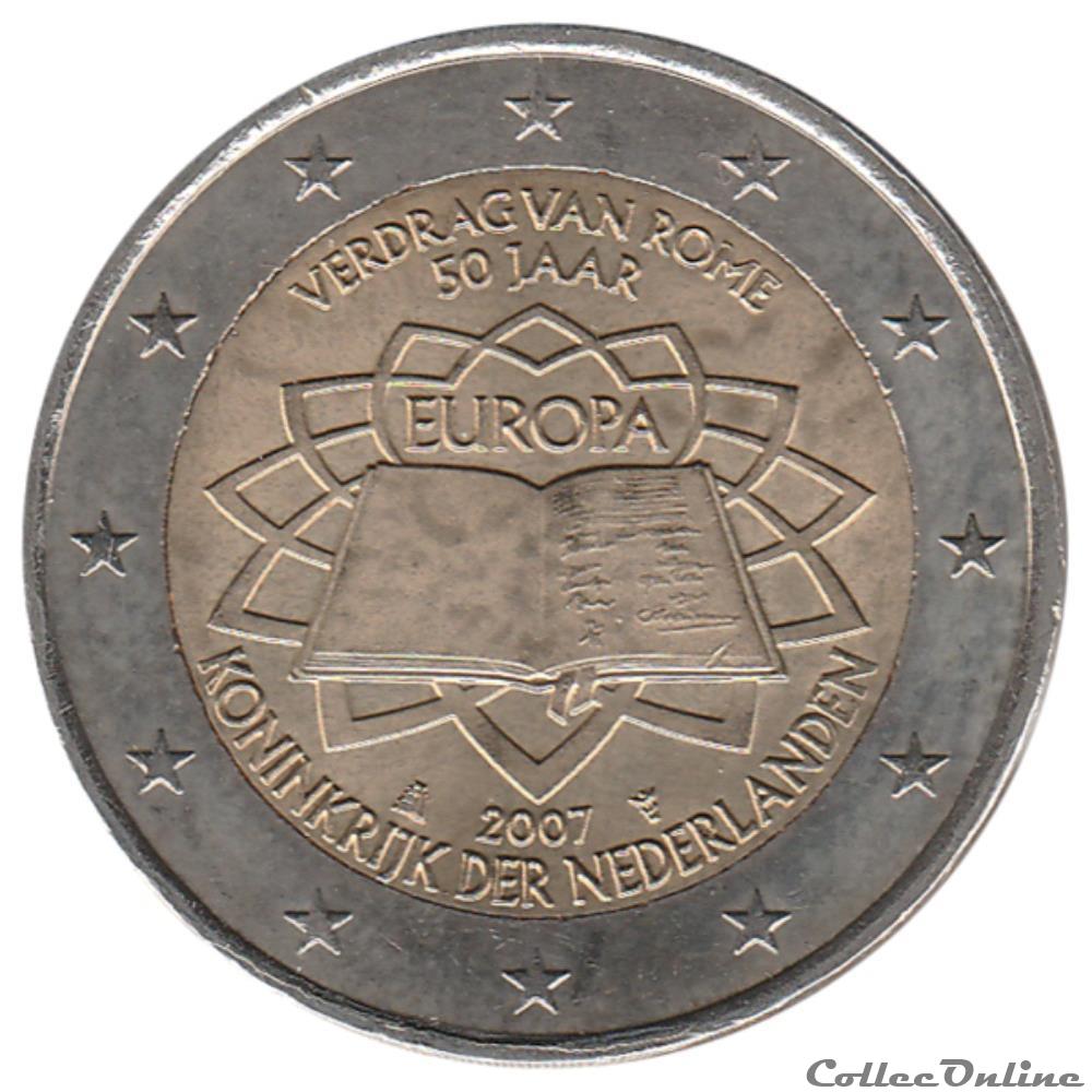 Pays-Bas - 2007 : 50e anniversaire du Traité de Rome monnaie euro pays bas 2007 50e anniversaire du traite de rome