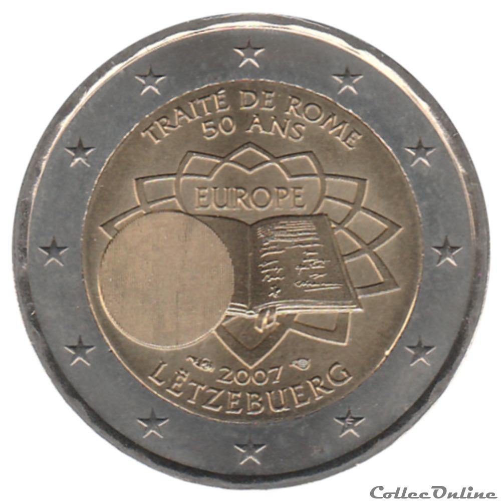 Luxembourg - 2007 : 50e anniversaire du Traité de Rome monnaie euro luxembourg 2007 50e anniversaire du traite de rome