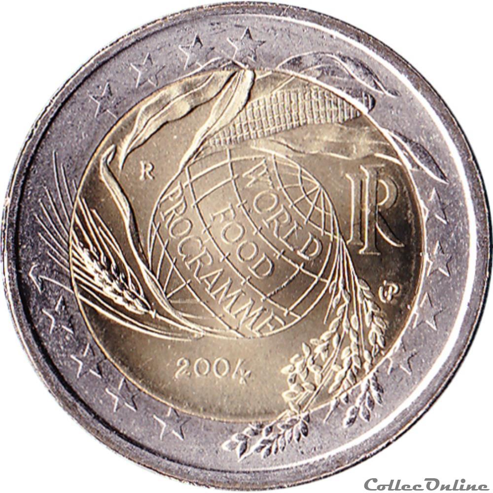 Italie - 2004 : 50e anniversaire du Programme alimentaire mondial monnaie euro italie 2004 50e anniversaire du programme alimentaire mondial